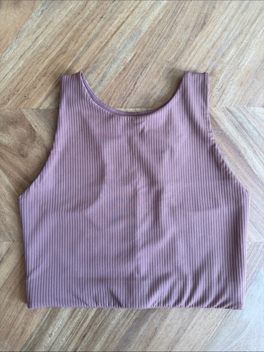 girlfriend Ribbed Mauve Sports Bra